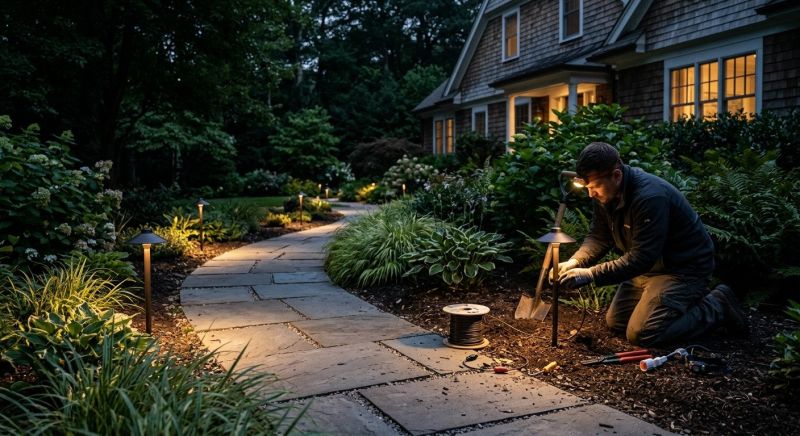 Walkway Lighting Installation in Alpharetta, GA